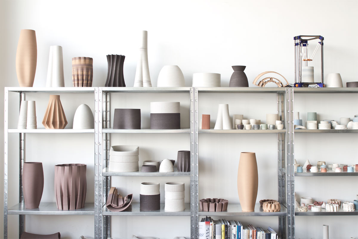 A collection of ceramics 3D printed by Olivier van Herpt. | OLIVER VAN HERPT