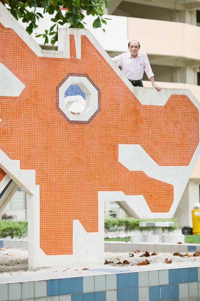 Mr Khor Ean Ghee standing atop the Dragon Playground he designed. | PIX: ZAKARIA ZAINAL